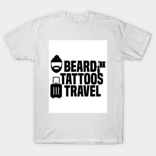 Beard Tattoo and Travel T-Shirt